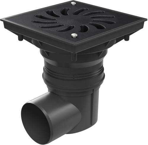 Side street drain, outlet D110-250 NEPTUNE, cast iron grid SUN