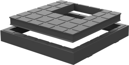 Set plastic cover square rainwater collectors D 110 and D 125, 1+1 pcs