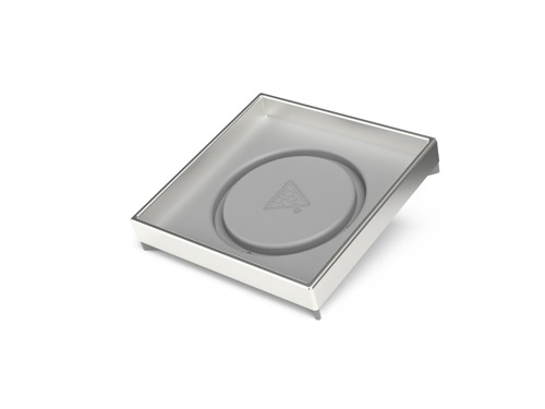 Bowl for ceramics with stainless steel frame 125x125