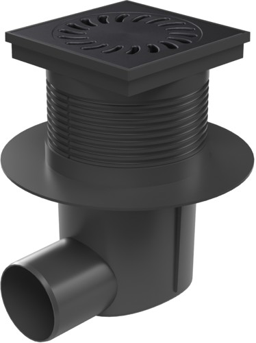 Side street drain, outlet D75,  NEPTUNE, collar, cast iron grid