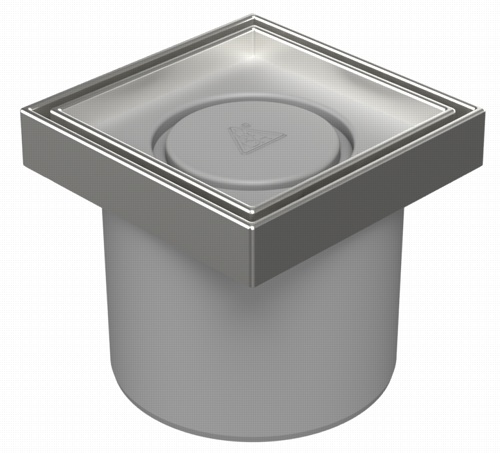 Floor drain with direct outlet D110, stainless steel frame, grid CERAMICS