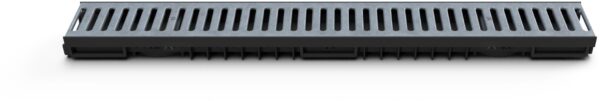 Exterior gutter with zinc-plated grid - lower