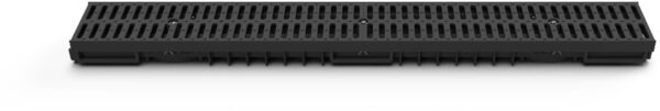 Exterior gutter with plastic grid - lower