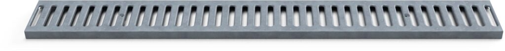 Zinc-plated grid for exterior gutter