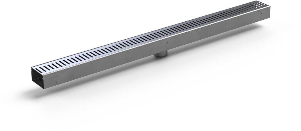Stainless steel drainage channel COVE with grid, 1000 mm