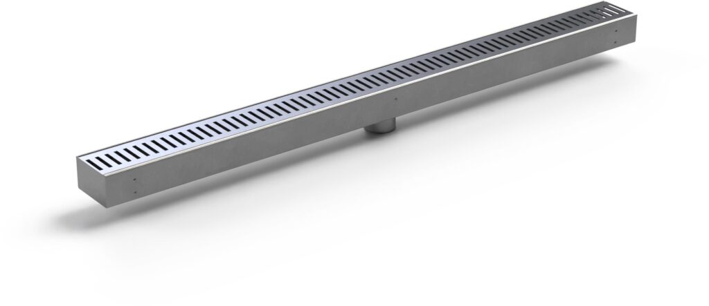 Stainless steel drainage channel COVE with grid, 1000 mm