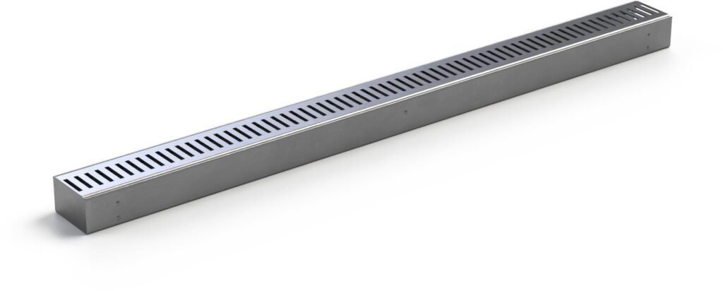 Stainless steel drainage channel COVE with grid, 1000 mm