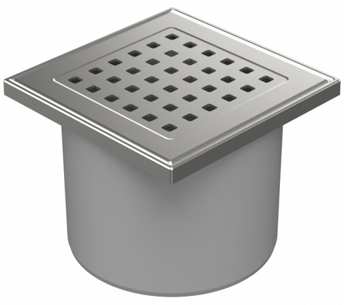 Floor drain with direct outlet D110, stainless steel grid GATE