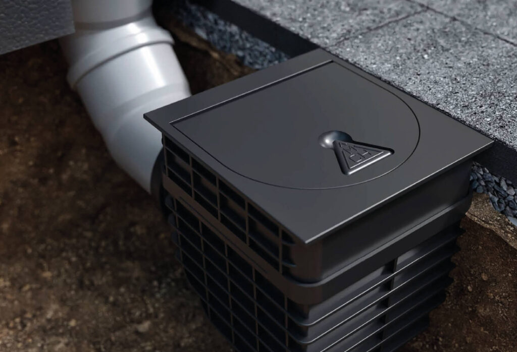 Rainwatter collector D 110/125 with backside inlet