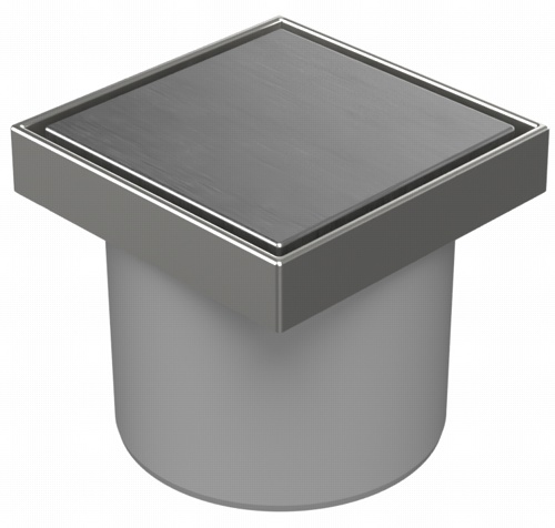 Floor drain with direct outlet D110, stainless steel frame, grid STEEL