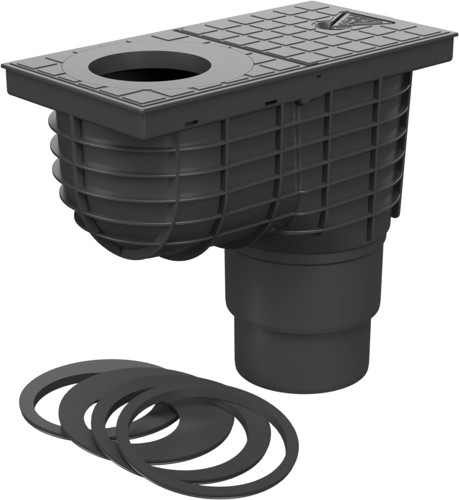 Bottom street drain, outlet D110/D125