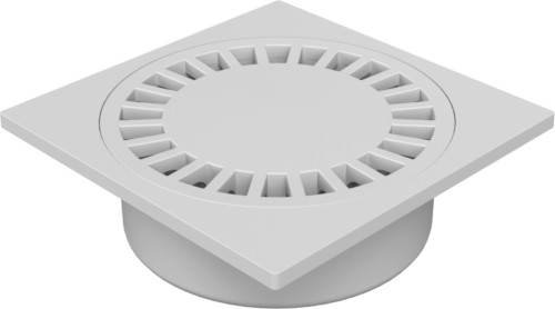 Floor drain with bottom outlet D110, 300x300 mm, 1500 kg