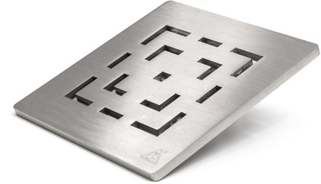 Stainless steel grid LABYRINTH 5 mm for attachment 125x125
