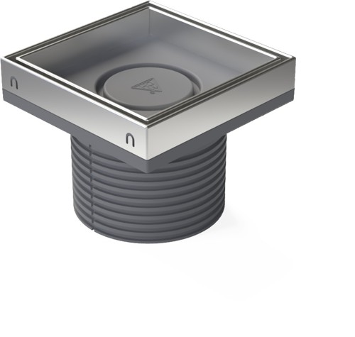 Attachment with stainless steel frame for tiles (150x150)