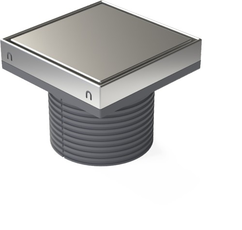 Attachment with stainless steel frame and stainless steel grid (150x150)