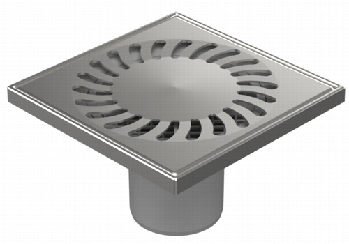 Floor drain with direct outlet D50, grid SUN