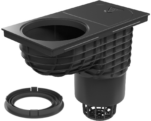 Bottom street drain, outlet D160