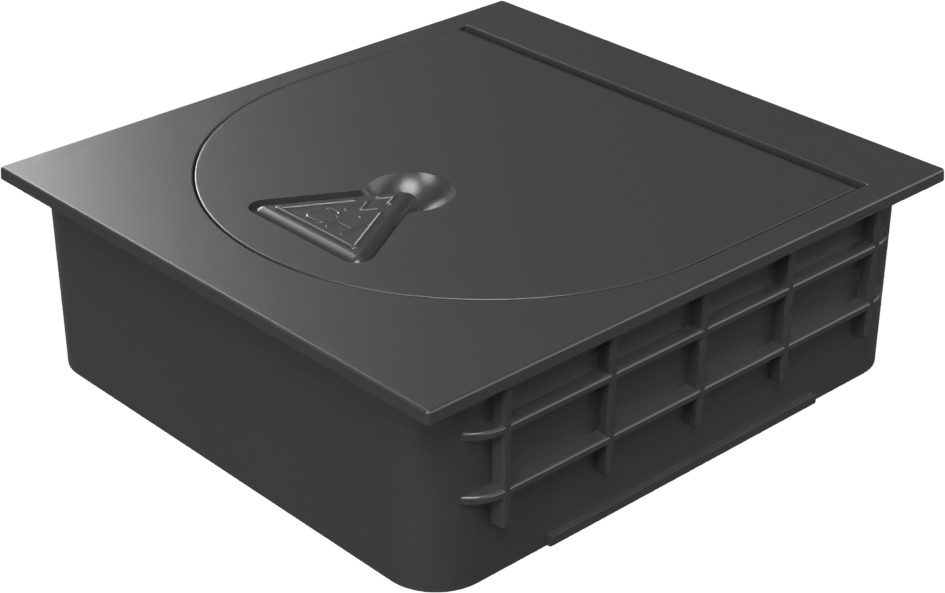 Upper part with hinged lid for rainwater collector with rear inlet