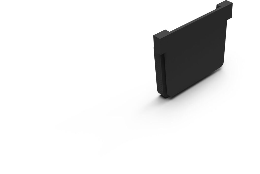 End piece of the exterior gutter