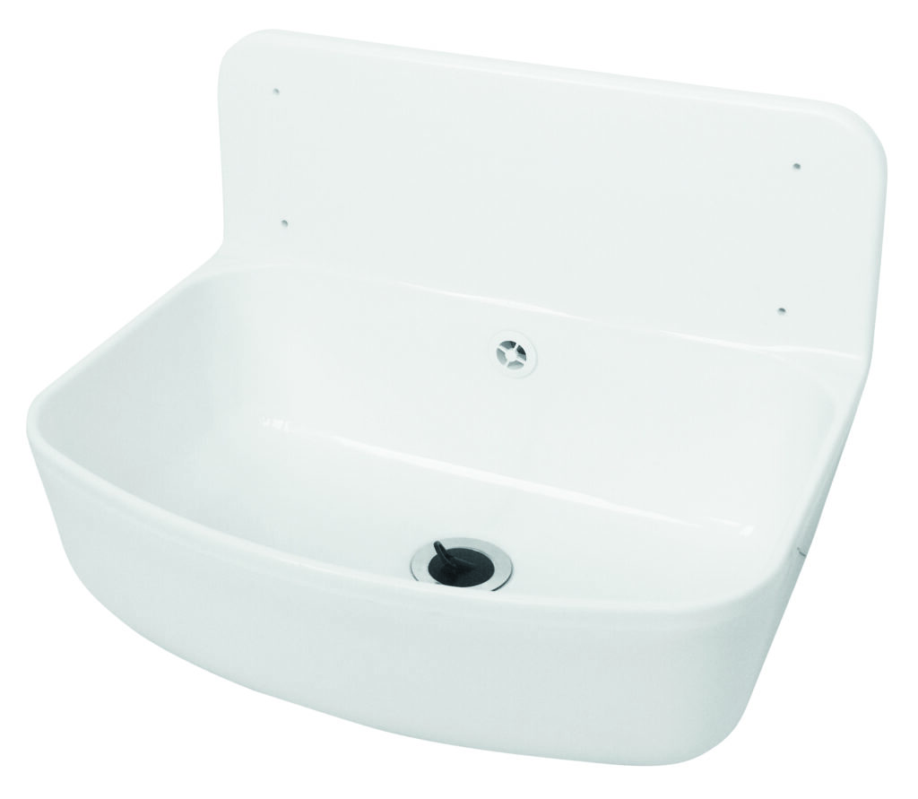 Plastic sink with syphon