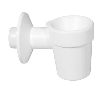 Draining tank with a twin anti-odour closing and rossete-white