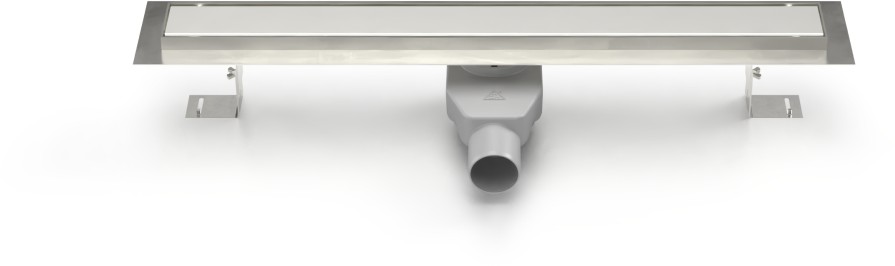 Stainless steel linear floor drain with swivel siphon 750mm Klasik/Floor matte