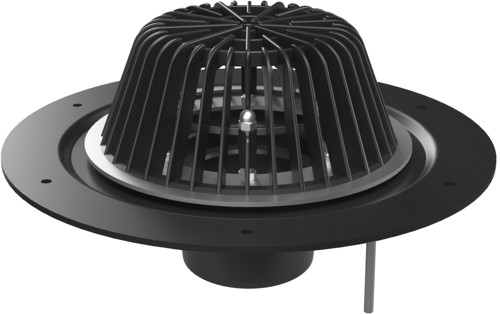 VORTEX gravity roof drain D75 with heating cable 10W