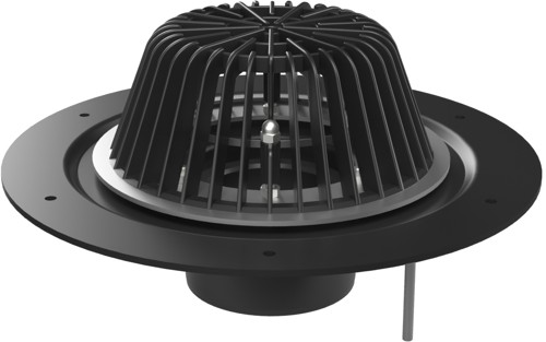 VORTEX gravity roof drain D110 with heating cable 10W