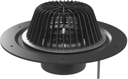 VORTEX gravity roof drain D125 with heating cable 10W