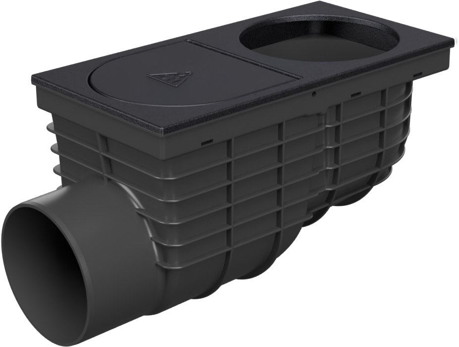 Side street drain, outlet D110, cast iron, for the inlet D125