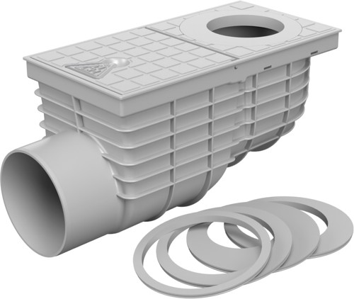 Side street drain, outlet D110, grey