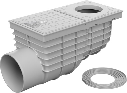 Side street drain, outlet D110, Standard grey