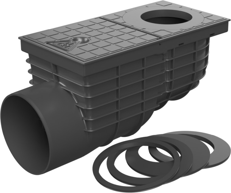 Side street drain, outlet D125