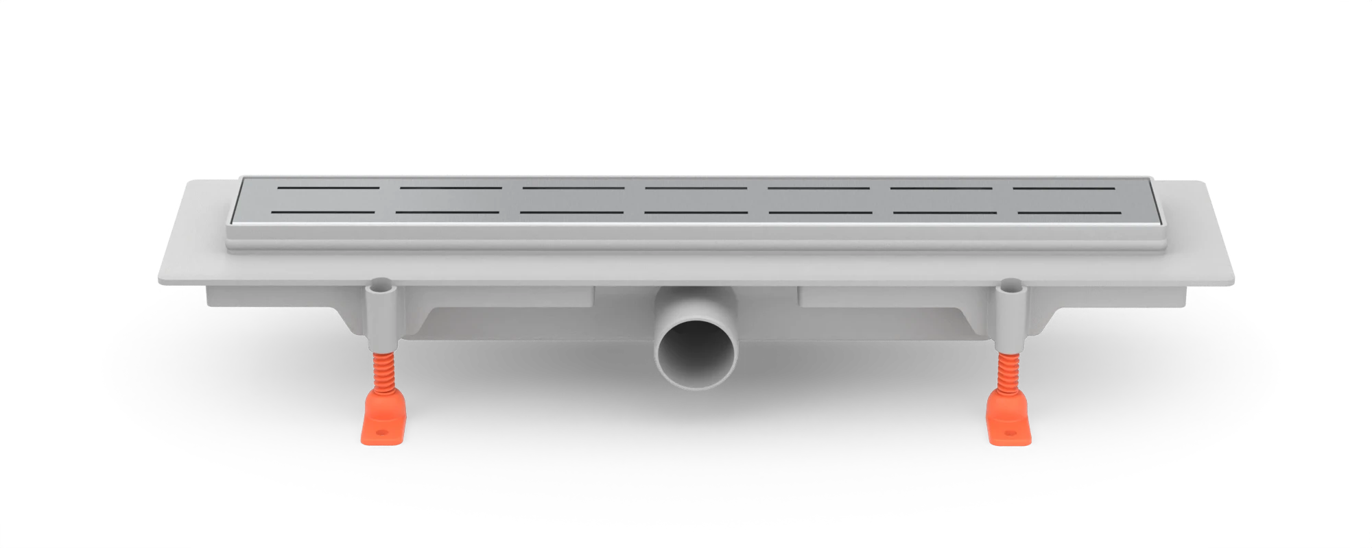 Linear. floor drain side outlet, D40, 350 mm, Line grid matt