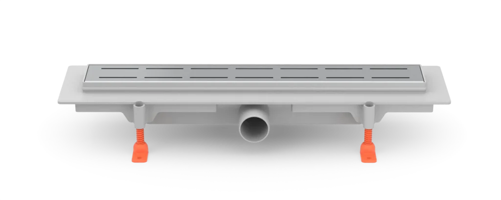 Linear. floor drain side outlet, D40, 550 mm, Line grid matt