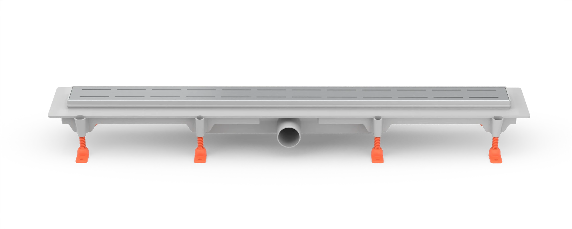 Linear. floor drain side outlet, D40, 750 mm, Line grid gloss