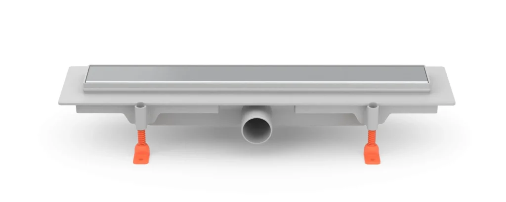 Linear. floor drain side outlet, D40, 350 mm, Klasik grid gloss