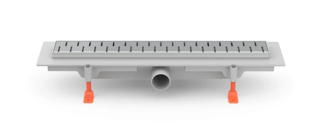 Linear. floor drain side outlet, D40, 550 mm, Medium grid matt