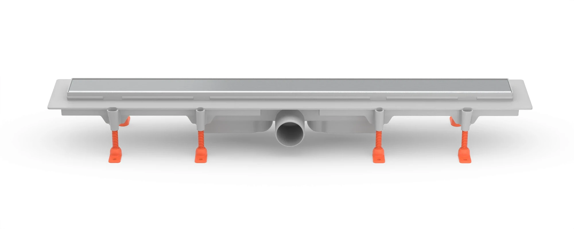 Linear floor drain 650 mm, side outlet D50, plastic frame, KLASIK/FLOOR gloss grate