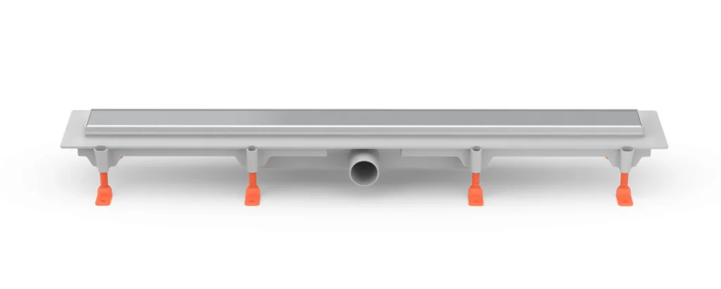 Linear. floor drain side outlet, D40, 750 mm, Klasik grid gloss
