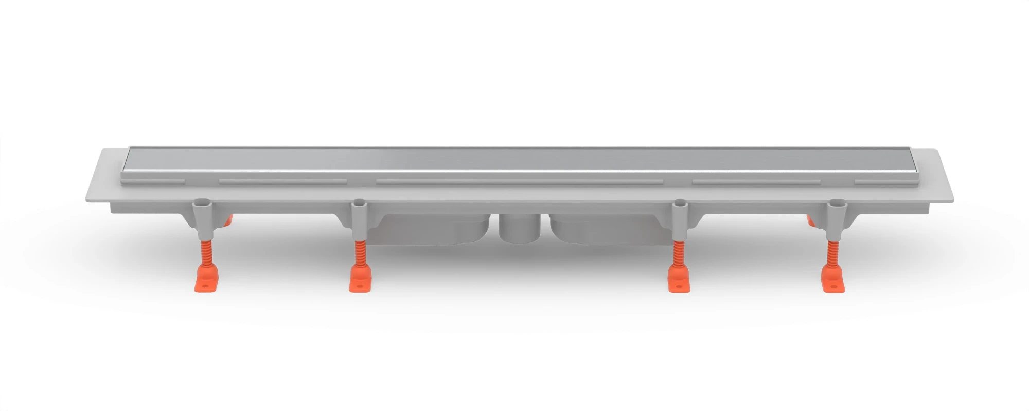 Linear floor drain 750 mm, bottom outlet D40, plastic frame, KLASIK/FLOOR gloss grate