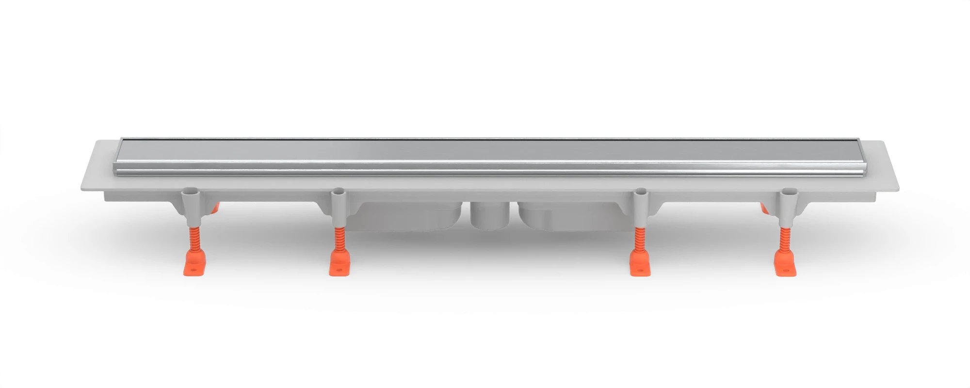 Linear floor drain 850 mm, bottom outlet D40, SS frame, KLASIK/FLOOR matt grate