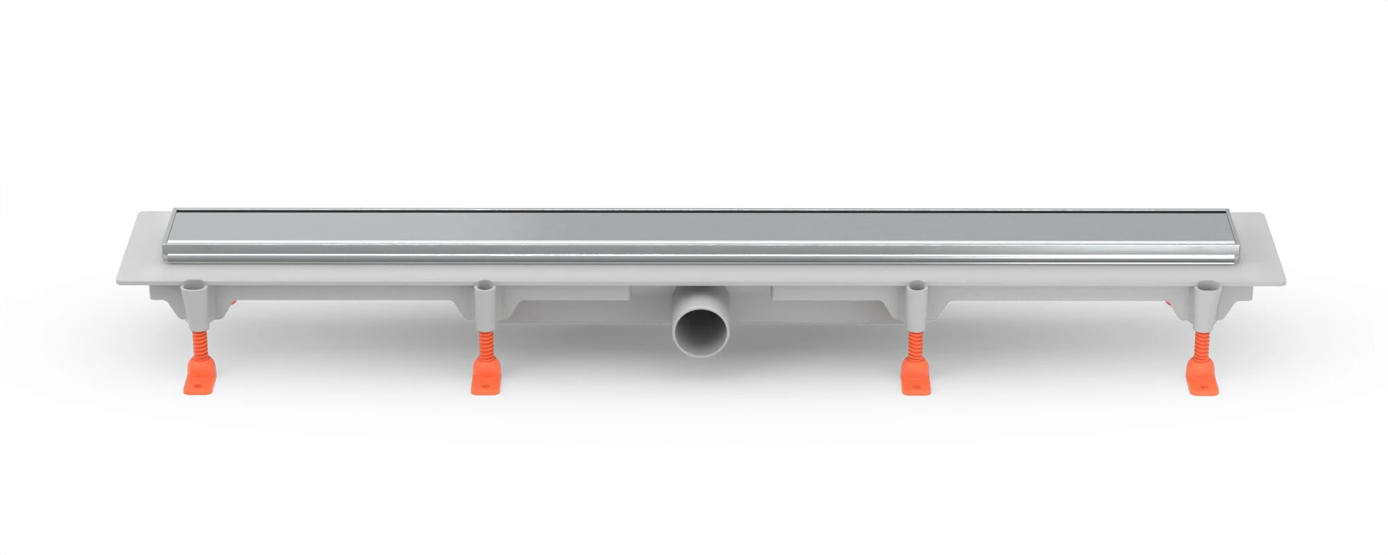 Linear floor drain 950 mm, side outlet D40, SS frame, KLASIK/FLOOR matt grate