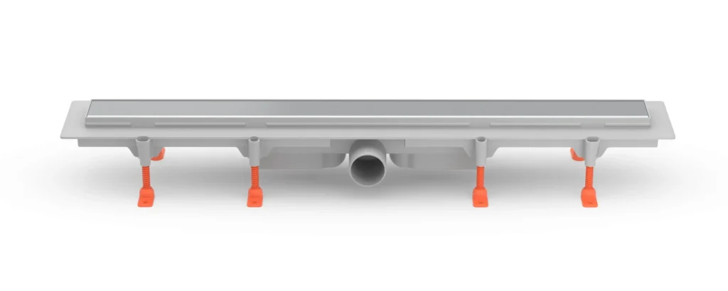 Linear floor drain 950 mm, side outlet D50, plastic frame, KLASIK/FLOOR gloss grate